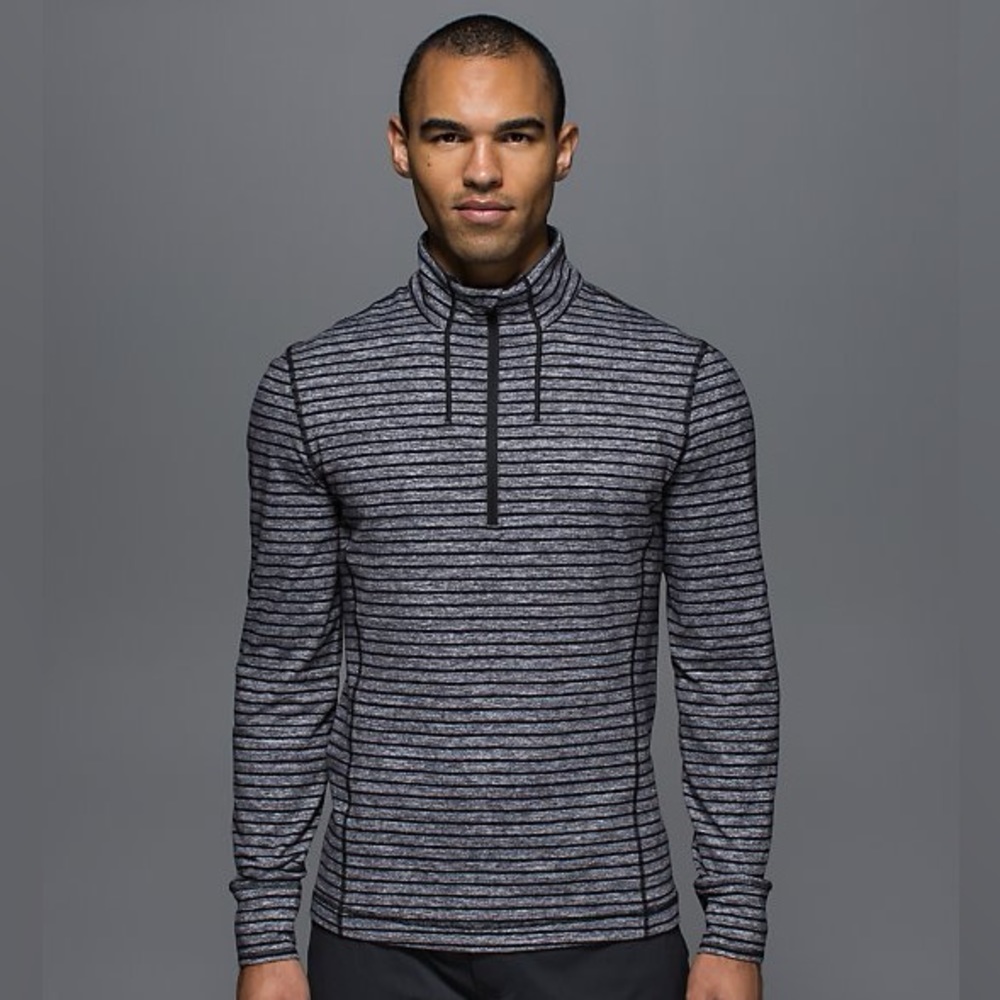 Lululemon Men’s Striped Sweat Session Half Zip L